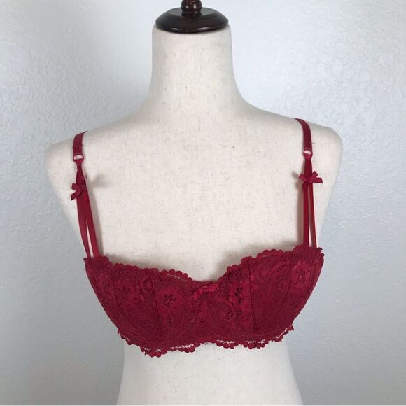 Unbranded red lace push-up bra 36C - Picture 1 of 5